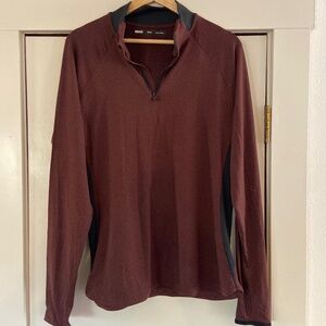 New, never worn REI ¼ Zip Performance Pullover Mock Neck Rust XL